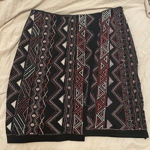 NWT Francesca’s multicolor beaded texture skirt